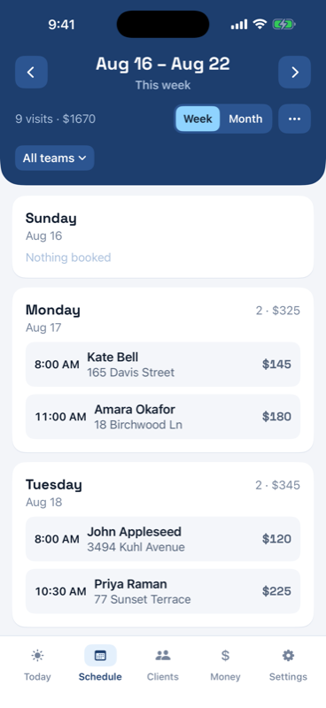 The week planner