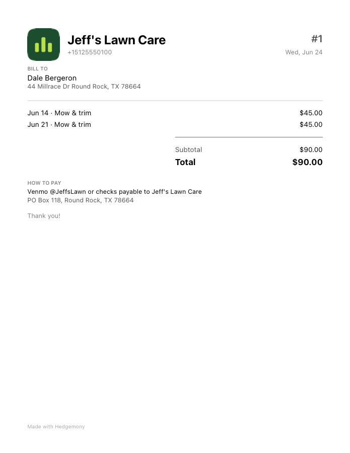 Invoice PDF