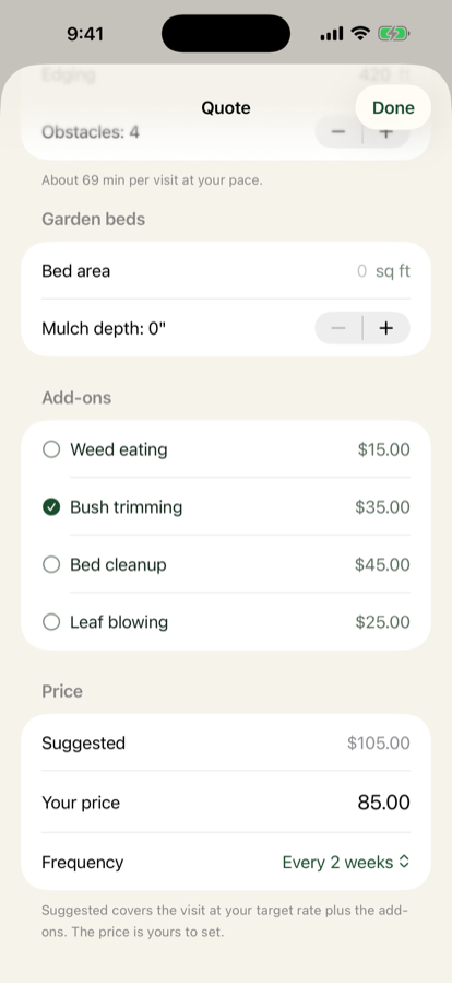 Quote builder